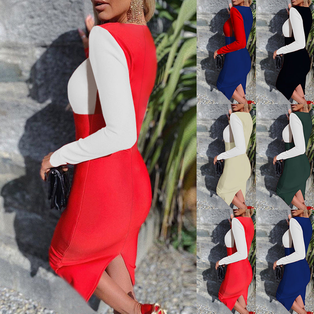 Damen figurbetontes Kleid Nord Taschen