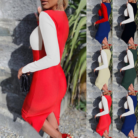 Damen figurbetontes Kleid Nord Taschen