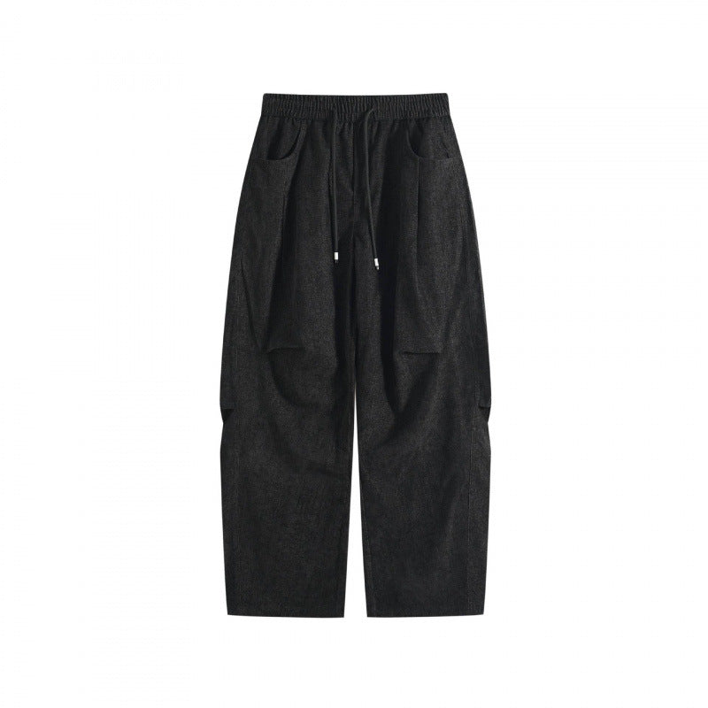 Damen Weite High‑Waist-Hose mit Tunnelzug und großen aufgesetzten Taschen Nord Taschen