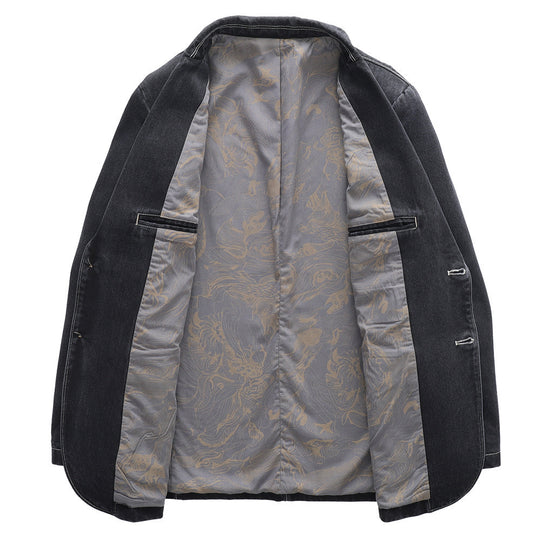 Damen Elegante Denim-Blazerjacke Nord Taschen