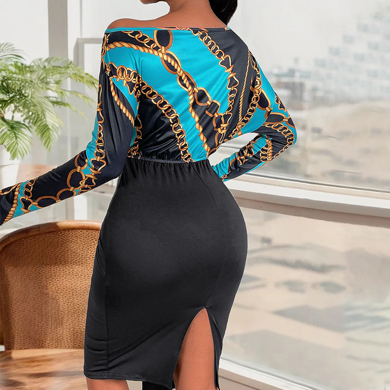 Damen Elegantes Knielanges Kleid mit Drapierungsdetails Nord Taschen