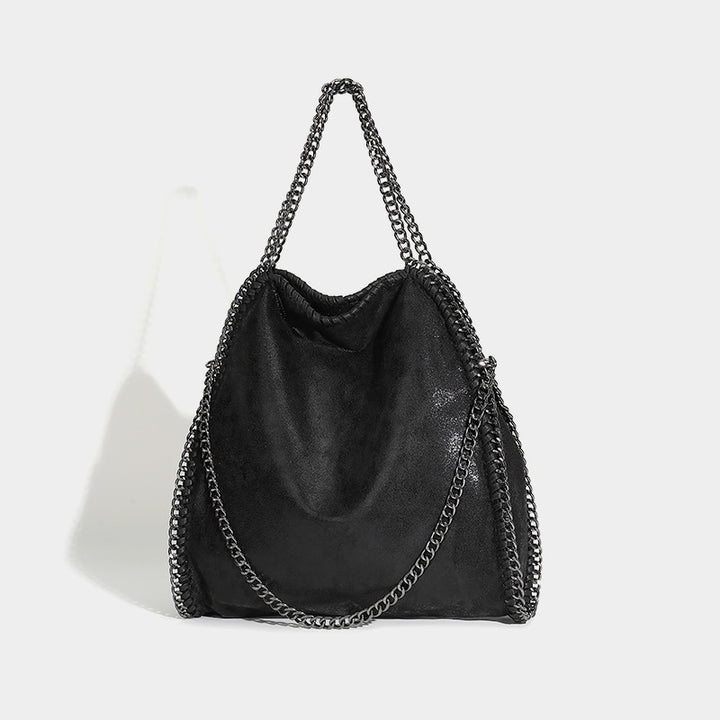 Damen Hobo-Tasche aus hochwertigem Kunstleder mit edlen Kettenakzenten Nord Taschen