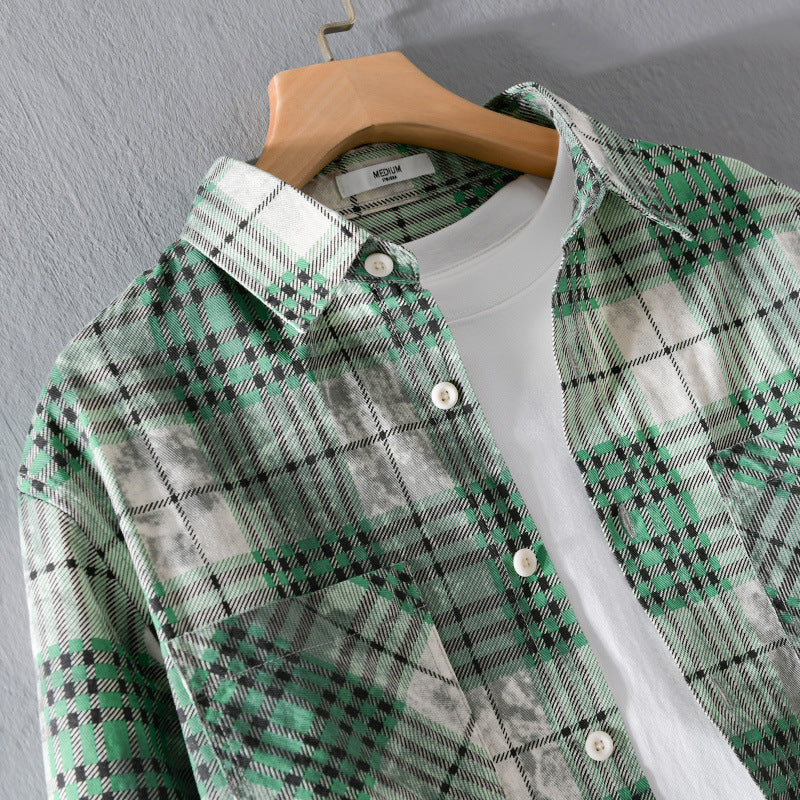 Herren kariertes Flanellhemd mit aufgesetzten Brusttaschen und relaxed Fit Nord Taschen