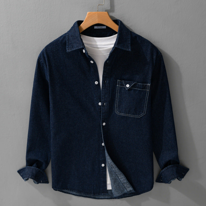 Herren Denim-Overshirt im Hemdjacken-Stil mit aufgesetzter Brusttasche und Relaxed-Fit Nord Taschen