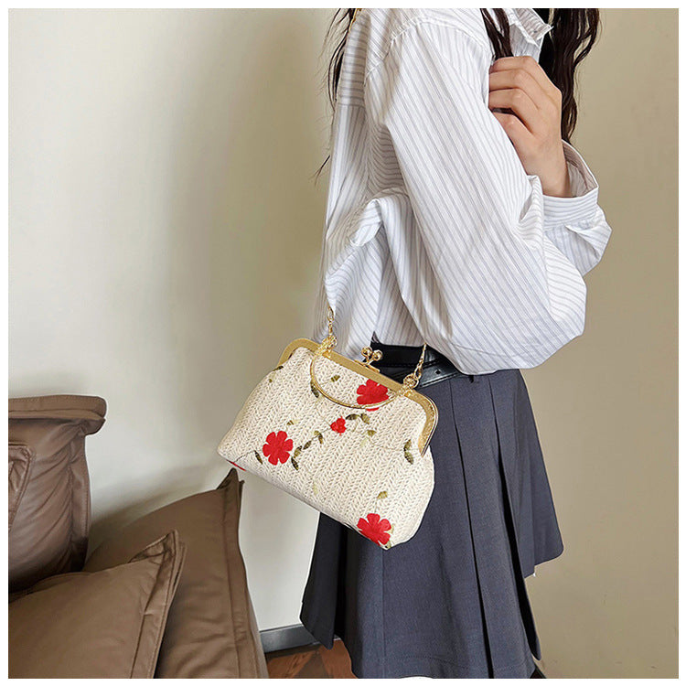 Damen elegante Handtasche mit floralem Muster Nord Taschen