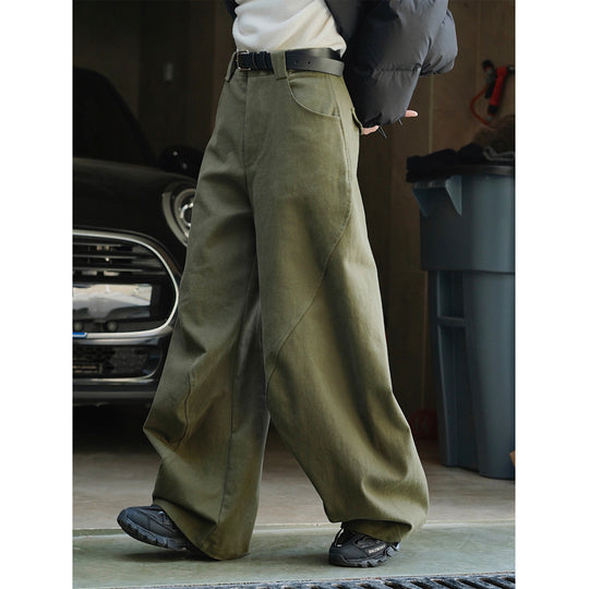 Damen Weite High‑Waist Cargo-Baggy-Hose mit aufgesetzter Klappentasche Nord Taschen