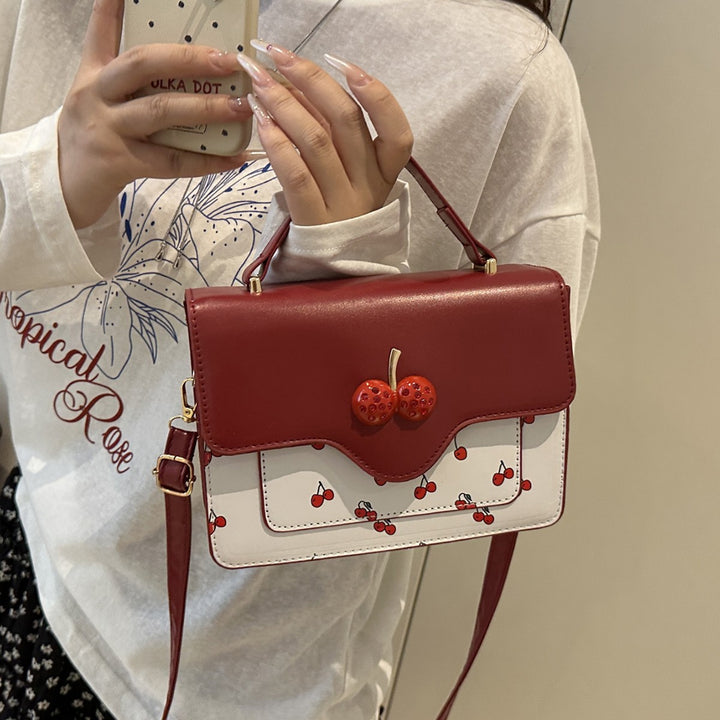 Damen verspielte Umhängetasche mit elegantem Kirschenmotiv Nord Taschen