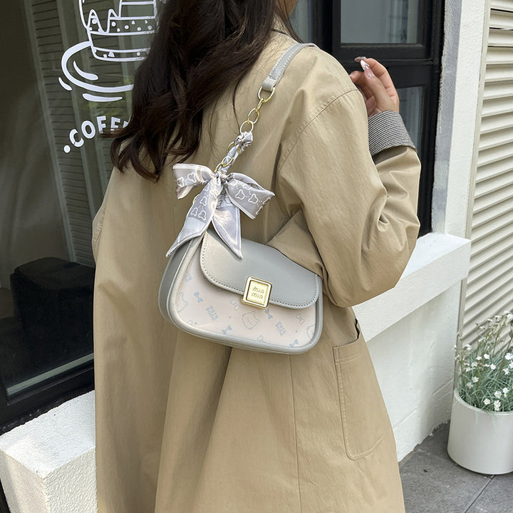 Damen Handtasche mit verstellbarem Schultergurt und eleganter Satin-Schleife Nord Taschen