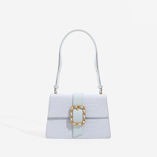 Damen Handtasche mit elegante Kroko-Optik und luxuriösem Kettenverschluss Nord Taschen