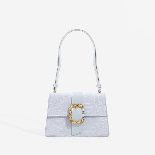 Damen Handtasche mit elegante Kroko-Optik und luxuriösem Kettenverschluss Nord Taschen