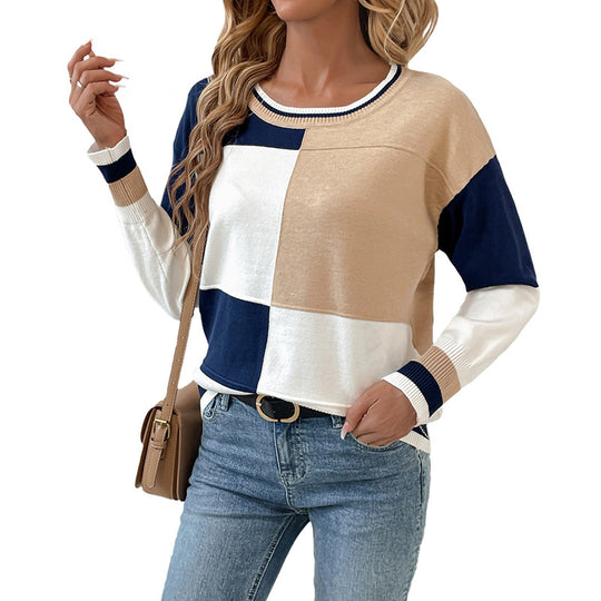 Damen Lässiger Farbauswahl Pullover Nord Taschen