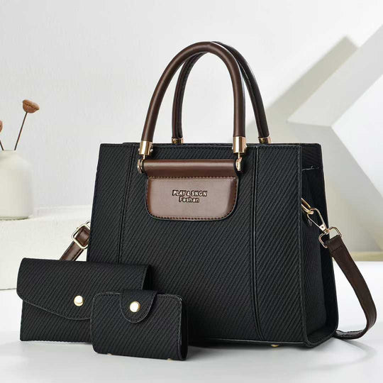 Damen elegante Handtasche mit abnehmbarem Portemonnaie Nord Taschen