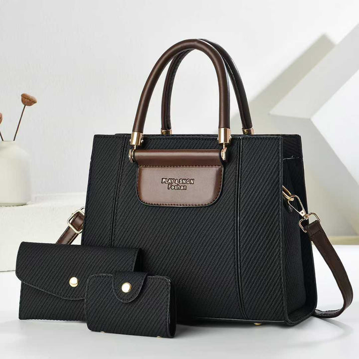 Damen elegante Handtasche mit abnehmbarem Portemonnaie Nord Taschen