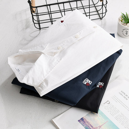 Herren Leichtes Baumwolloverhemd mit Kentkragen und dezenter Logo‑Stickerei Nord Taschen