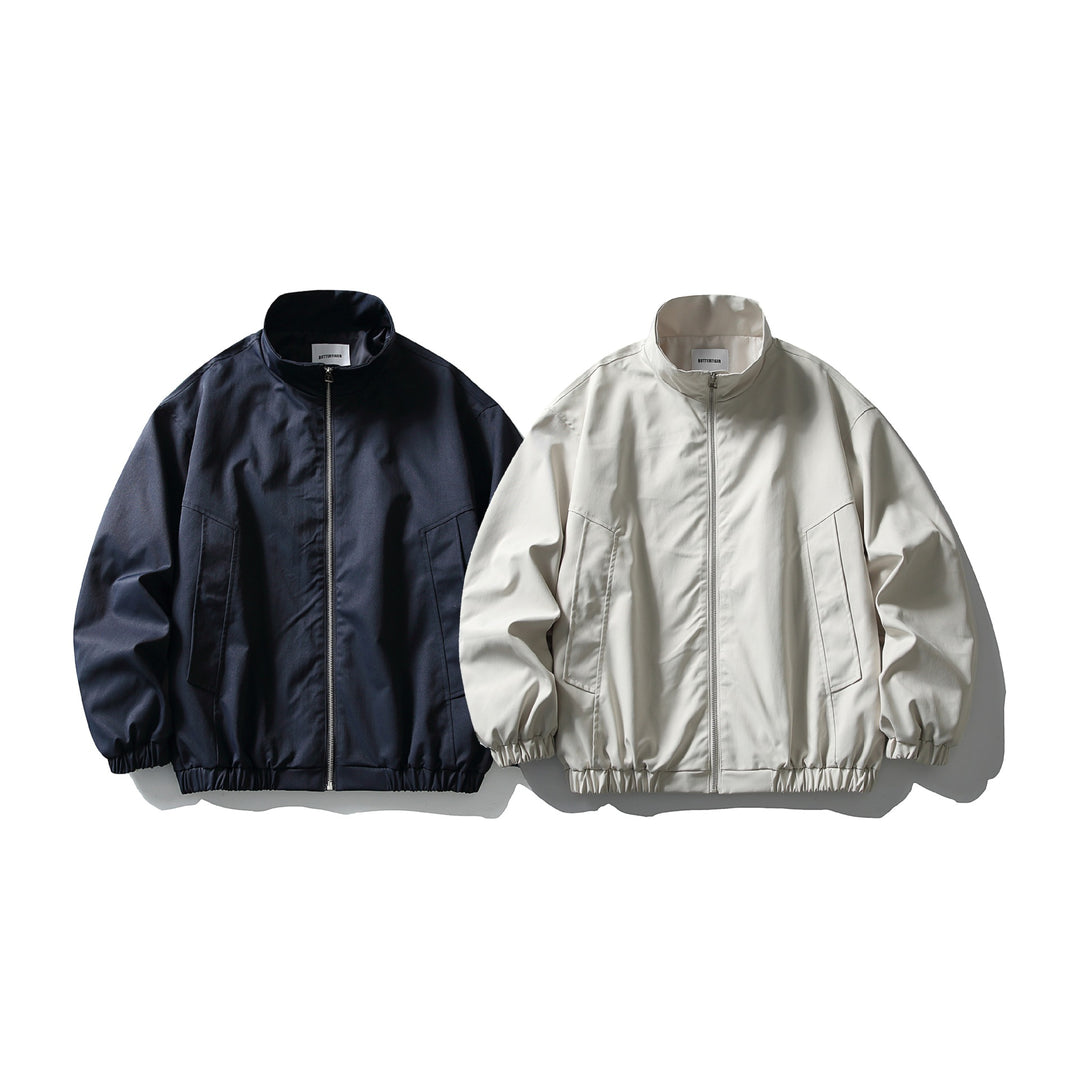 Herren Tech-Bomberjacke im Workwear-Stil mit hohem Stehkragen und elastischem Saum Nord Taschen