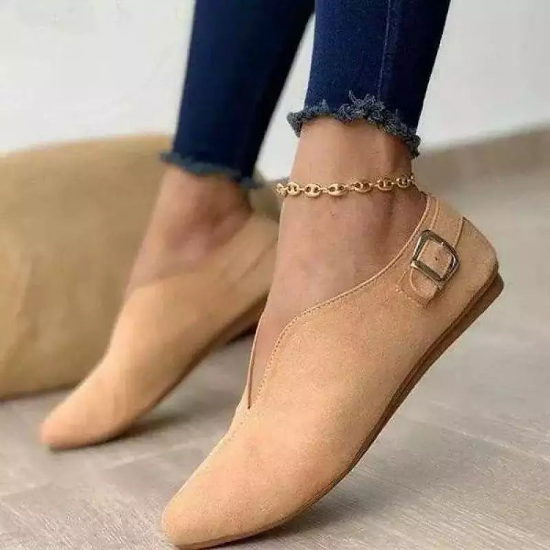 Damen Mokassin-Schuhe mit dekorativen Schnallen und bequemer Passform