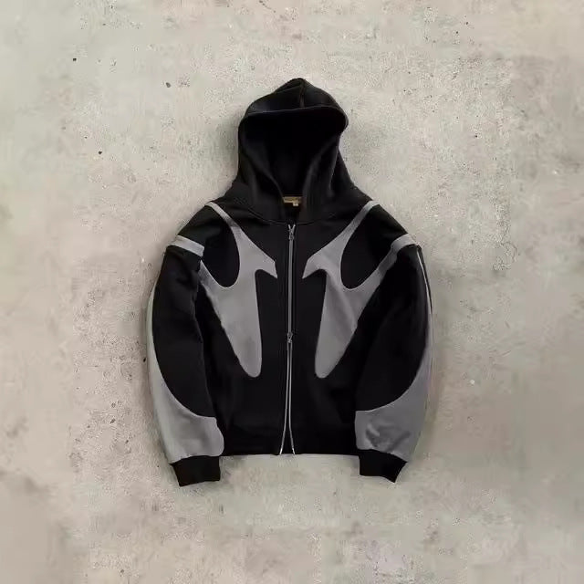 Damen stilvoller Kapuzenpullover mit kontrastierenden Einsätzen