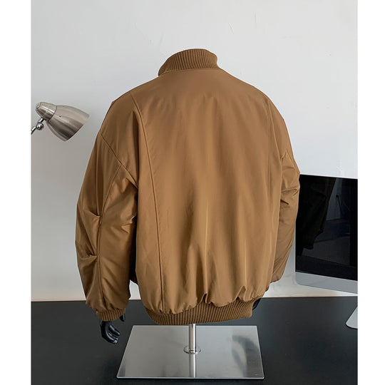 Herren Oversized Stepp-Bomber mit hoher Rippenkragenkonstruktion und verdecktem Reißverschluss Nord Taschen