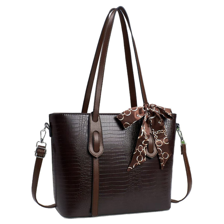 Damen elegante Handtasche mit modischen Schal-Akzenten Nord Taschen