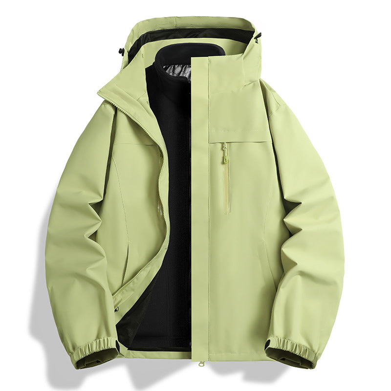 Herren Zwei-in-eins Softshell-Hybridjacke mit abnehmbarer Fleece-Innenjacke und wasserabweisender Membran Nord Taschen