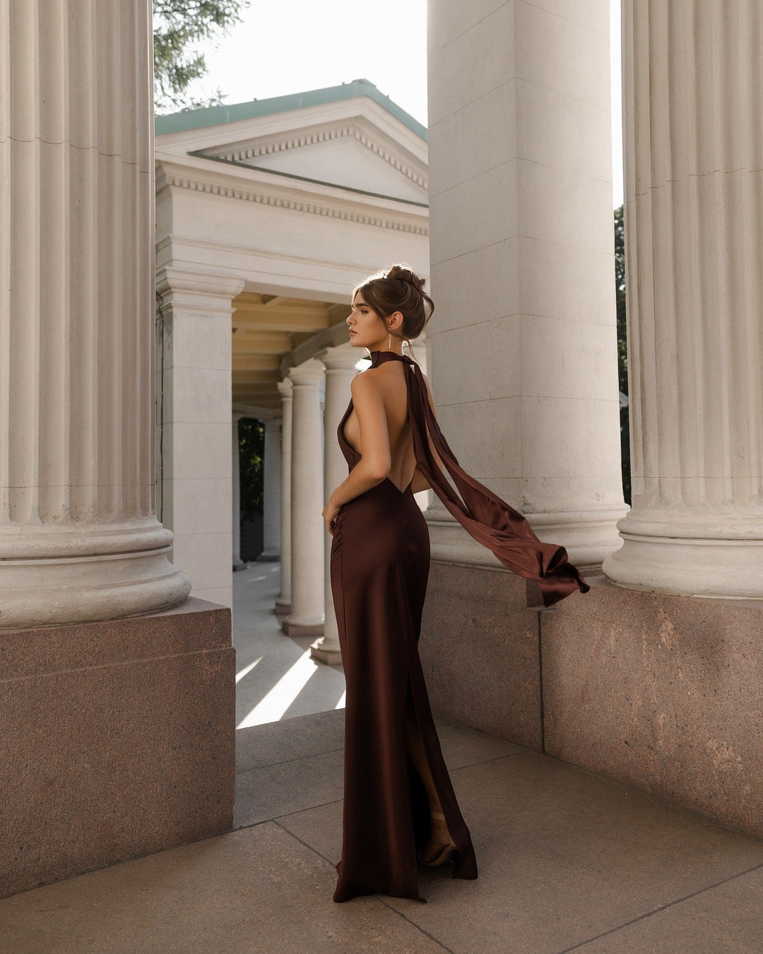 Damen Abendkleid mit elegantem Rückenausschnitt und fließendem Stoff - Vittorelli