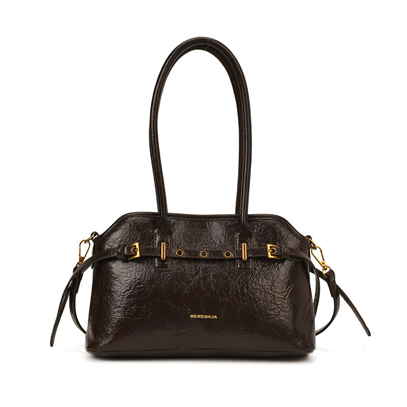 Damen elegante Schultertasche mit einzigartigem Goldakzent Nord Taschen