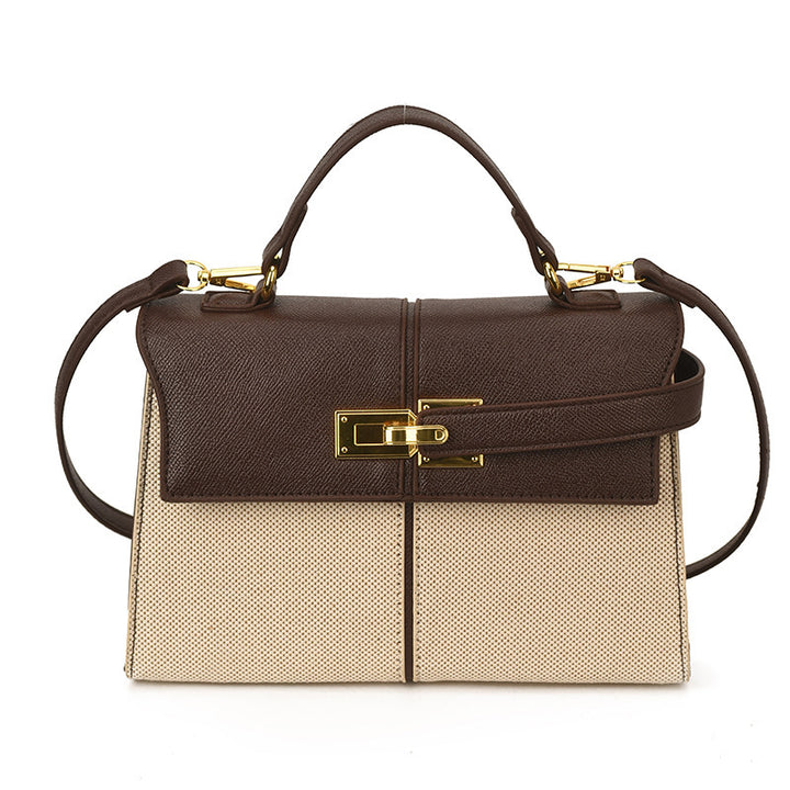 Damen strukturierte Handtasche mit elegantem Kettenverschluss Nord Taschen