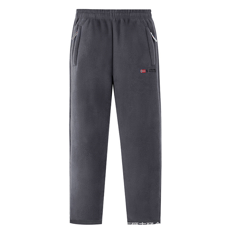 Damen Bequeme Thermo-Fleece-Jogginghose mit Gummibund und Reißverschlusstaschen Nord Taschen