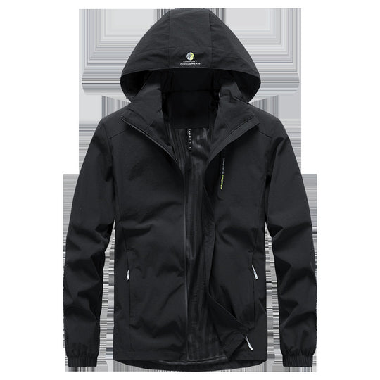Herren leichte Softshell-Kapuzenjacke mit winddichter Membran und Reißverschlusstaschen Nord Taschen