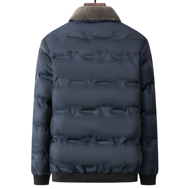 Herren gesteppte Thermojacke mit Kunstfellkragen winddicht wasserabweisend und mehreren Reißverschlusstaschen Nord Taschen