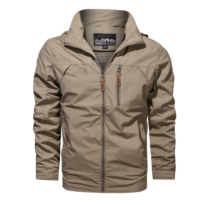 Herren  leichte Outdoorjacke Windbreaker mit wasserabweisender Beschichtung und atmungsaktivem Meshfutter Nord Taschen