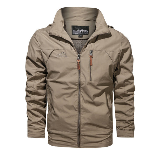 Herren  leichte Outdoorjacke Windbreaker mit wasserabweisender Beschichtung und atmungsaktivem Meshfutter Nord Taschen