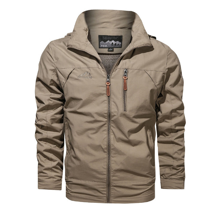 Herren  leichte Outdoorjacke Windbreaker mit wasserabweisender Beschichtung und atmungsaktivem Meshfutter Nord Taschen