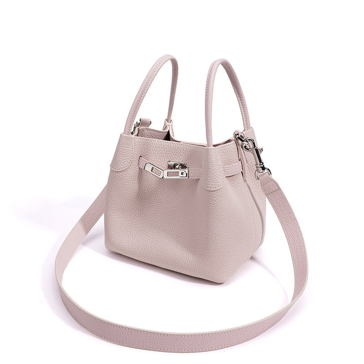 Damen-Handtasche aus strukturiertem Leder mit praktischen Fächern Nord Taschen