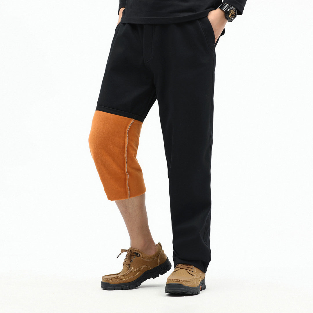 Herren Kontrast‑Futter Chino‑Jogger mit umgeschlagenem Fleecefutter und elastischem Bund Nord Taschen