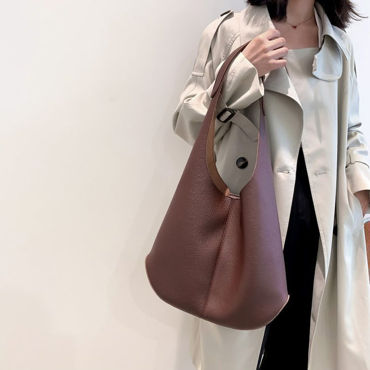 Damen Hobo-Tasche aus hochwertigem Leder mit kapuzierter Form Nord Taschen