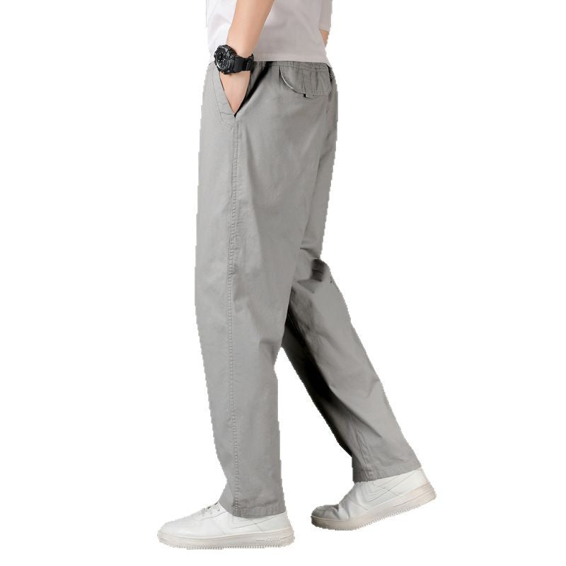 Herren Weite Baumwoll-Chinohose im Relaxed-Fit mit elastischem Komfortbund & verdeckten Eingriffstaschen Nord Taschen