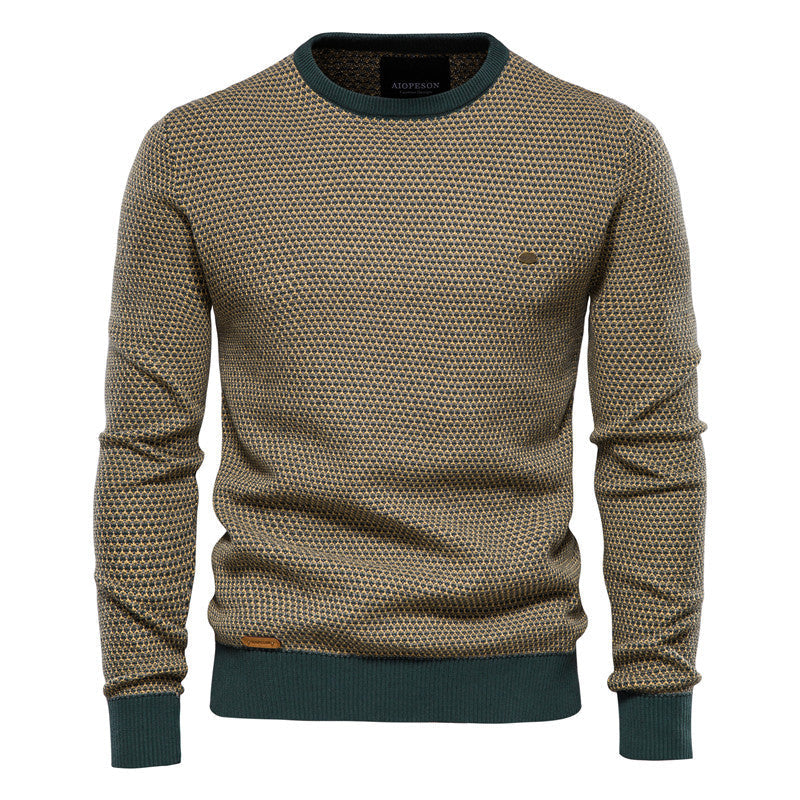 Herren Strickpullover im modernen Wabenmuster mit angenehmem Tragegefühl