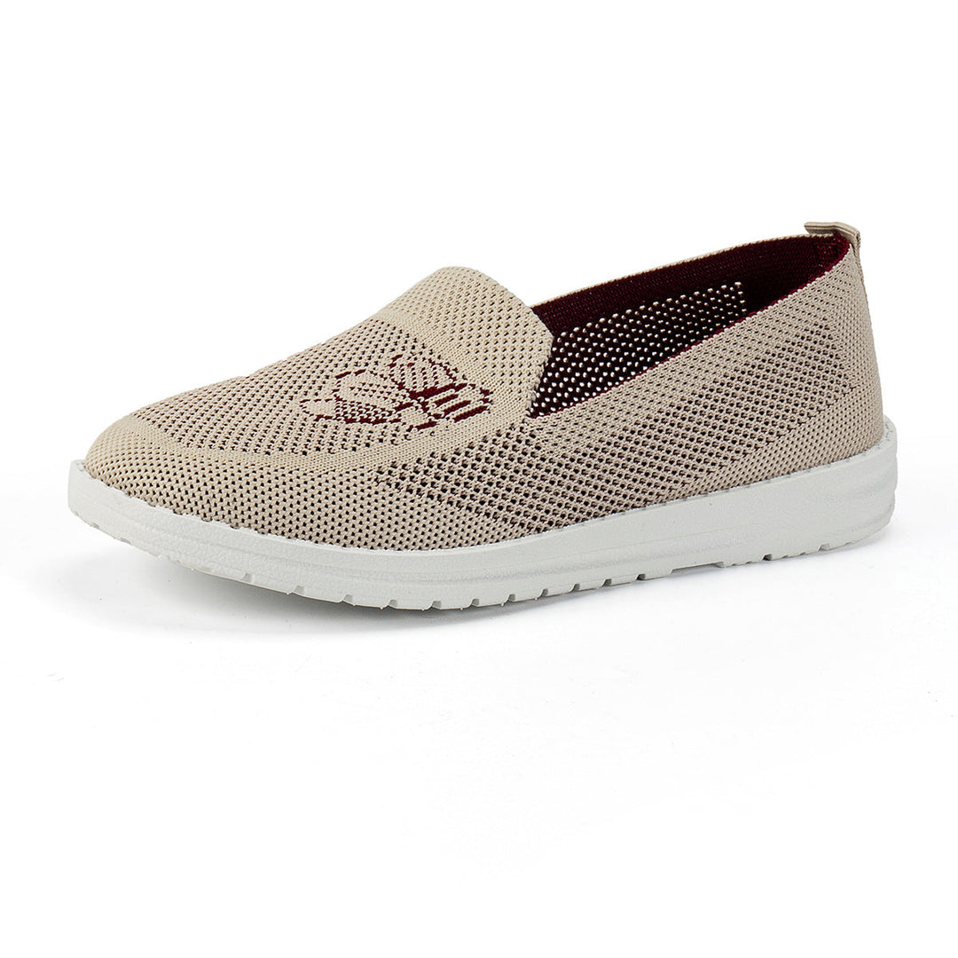 Damen luftige Slip-On Sneakers mit atmungsaktiver Struktur
