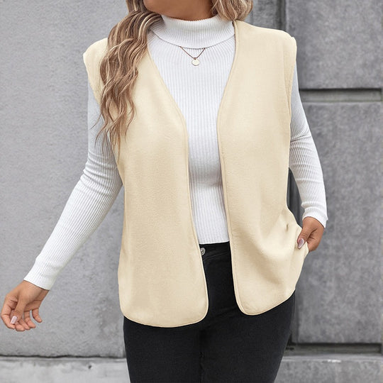 Damen Elegantes ärmelloses Blazer-Oberteil Nord Taschen