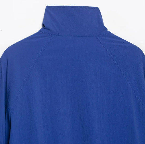 Damen Kurz geschnittene Wollmix-Jacke mit Stehkragen, Reißverschluss und Ballonärmeln Nord Taschen