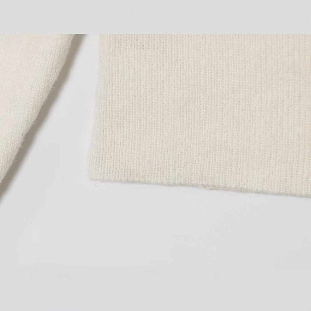 Damen Oversized Off-Shoulder-Cropped-Pullover mit Ballonärmeln Nord Taschen