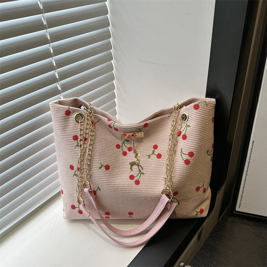 Damen Umhängetasche mit floralem Kirschmotiv Nord Taschen