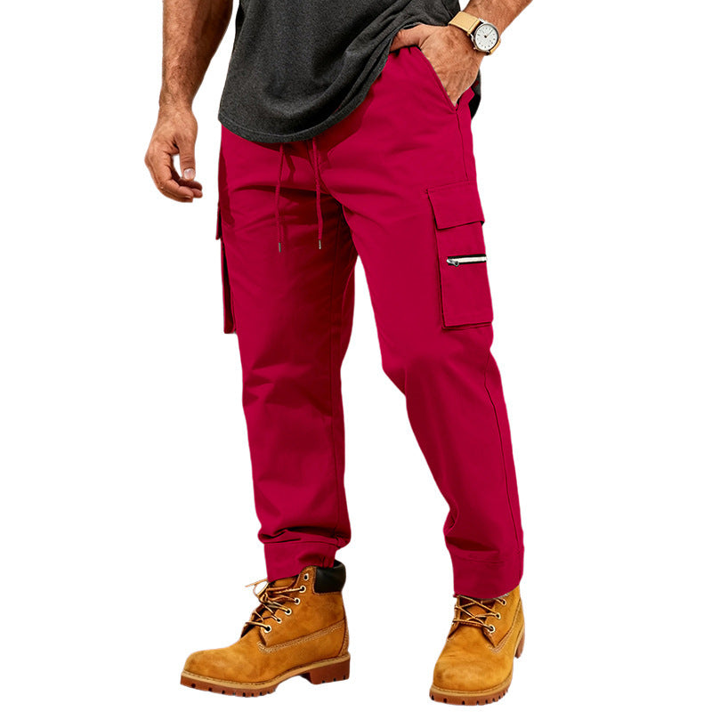 Herren Funktionale Cargo-Jogginghose mit Kordelzug, Reißverschlusstasche und Bündchen Nord Taschen