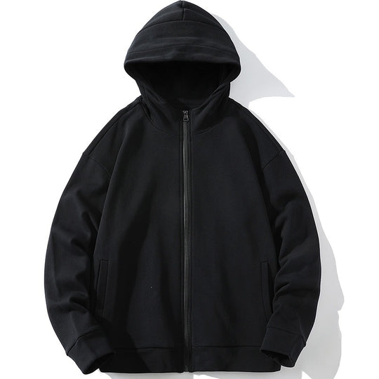 Unisex Oversize Kapuzen-Zipjacke aus weichem Fleece mit durchgehendem Reißverschluss und Eingrifftaschen Nord Taschen