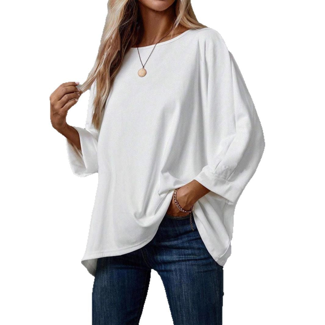 Damen Oversized Oberteil mit lässigem Schnitt und überschnittenen Ärmeln