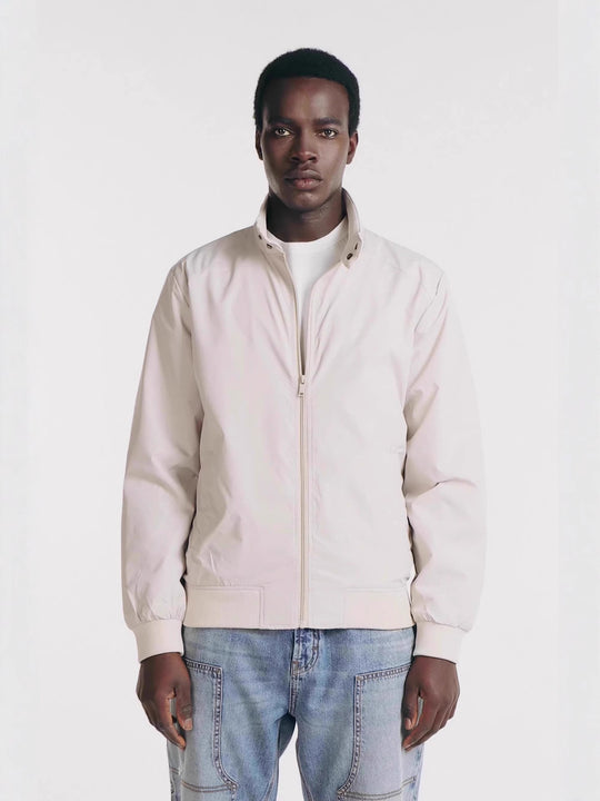 Herren Leichte Harringtonjacke aus Microfaser mit Stehkragen, Reißverschluss und Rippenbündchen Nord Taschen