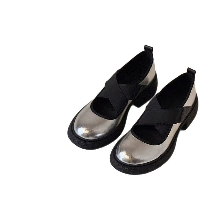 Damen Mary‑Jane Slipper mit elastischen Kreuzriemen und profiliertem Plateausohle-Design Nord Taschen