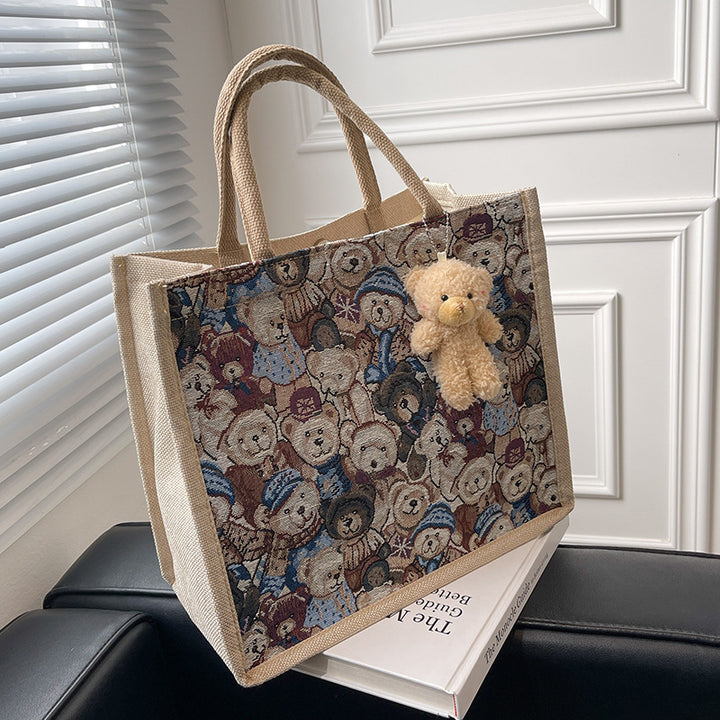 Damen Tragetasche mit verspieltem Tiermotiv und stabilen Griffen Nord Taschen
