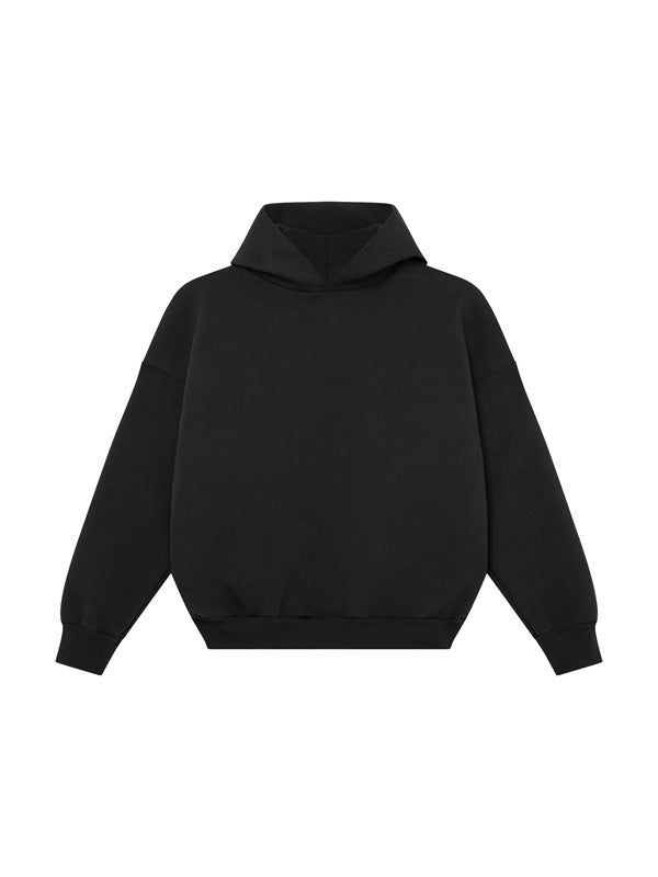 Unisex nan minimalistischer Kapuzenpullover ohne Kängurutasche mit überschnittener Schulter und geripptem Saum Nord Taschen